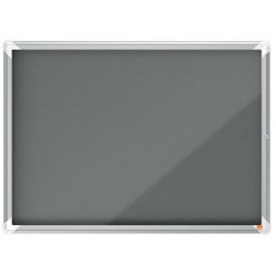 NOBO Vitrine d'affichage porte battante Premium Plus - feutre gris - 8 x A4 - 1915329