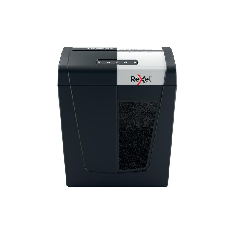 REXEL Destructeur Secure MC6 détruit 6 feuilles, coupe micro, sécurité P-5, corbeille 18L 2020130EU