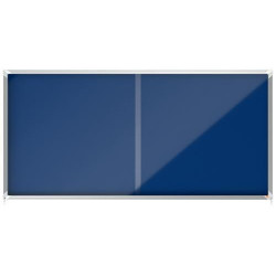 NOBO Vitrine d'affichage porte coulissante Premium Plus - feutre bleu - 27 x A4 - 1915335