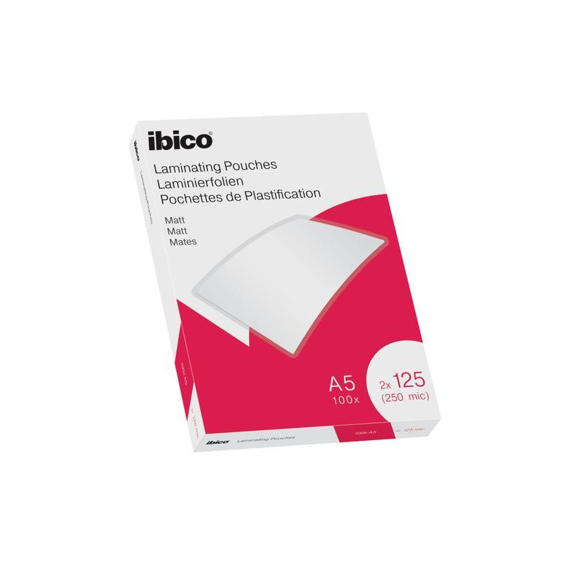 IBICO Paquet de 100 Pochettes plastification A5 2 x 100 microns mates 627322