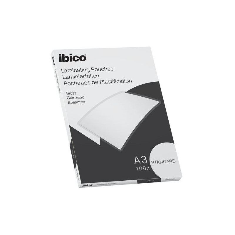 IBICO Basics Standard Paquet de 100 Pochettes plastification A3 2 x 125 microns 627313