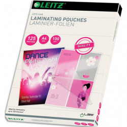 LEITZ Paquet de 100 Pochettes Leitz iLAM pour plastification à chaud, A4, 2 x 125 microns 33808