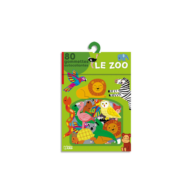 LITO DIFFUSION Boîte de 80 gommettes le zoo