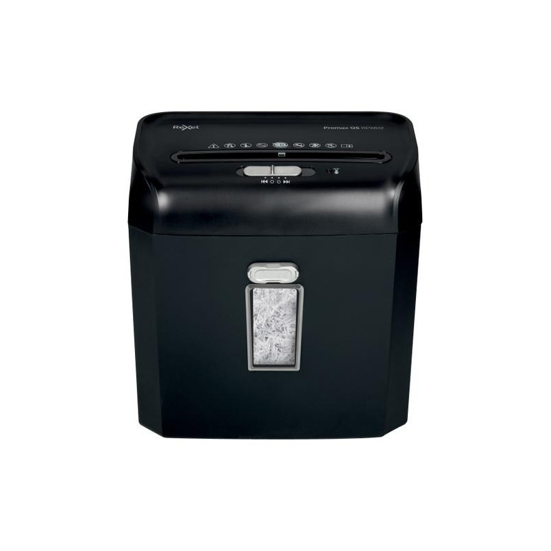 REXEL Destructeur Promax QS RPX612 détruit 6 feuilles,coupe croisée,sécurité P4,corbeille 12L 2104579EU