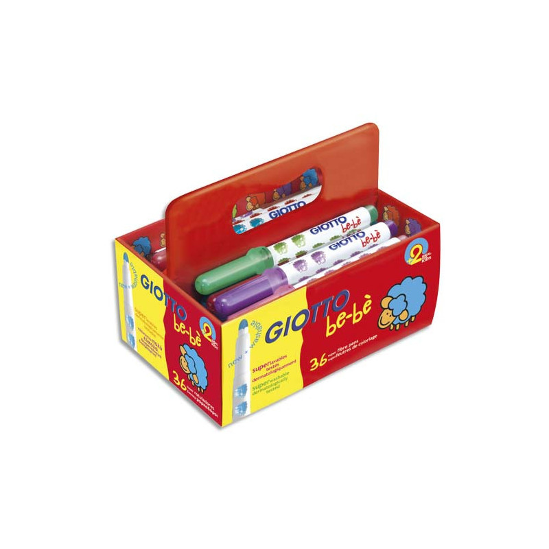GIOTTO Schoolpack 36 feutres Maxi de couleurs assortis