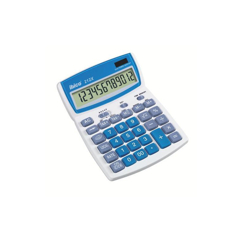 IBICO Calculatrice de bureau Ibico 212X Écran LCD à 12 chiffres écran à inclinaison réglable IB410161