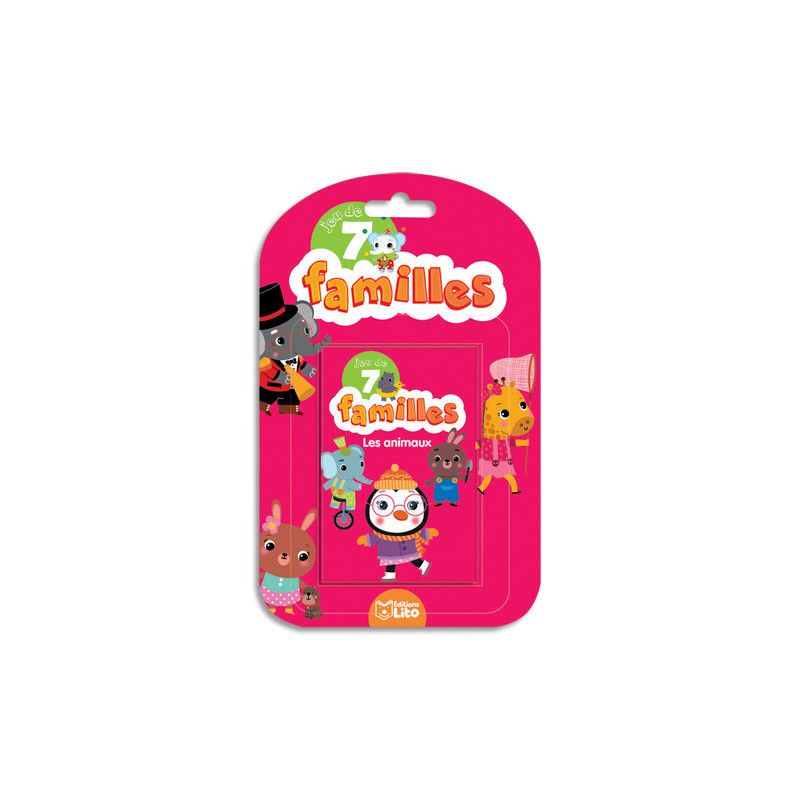 LITO DIFFUSION Jeu de cartes des 7 familles thème les animaux