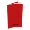 CONQUERANT C9 Carnet 90g, 9x14, 96 pages quadrillées 5x5, agrafé, couverture polypro Rouge
