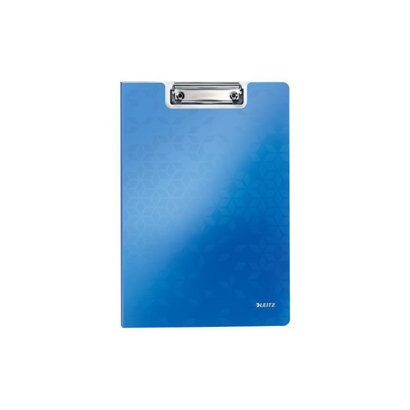 LEITZ Porte-blocs avec rabat WOW A4, capacité 75 feuilles. Dimensions : L22,8xH1,7xP32 cm. Coloris bleu