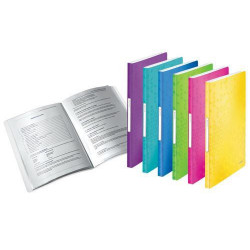 LEITZ Lot 6 Protège-documents WOW en polypropylène 40 pochettes, 80 vues. Coloris Assortis