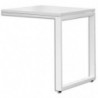 MT INTERNATIONAL Retour bureau MT1 élégance Blanc piétement Blanc - Dimensions L80 x H74 x P60 cm