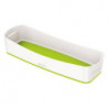 LEITZ Bac de rangement MYBOX long sans couvercle en ABS. Coloris Blanc fond Vert