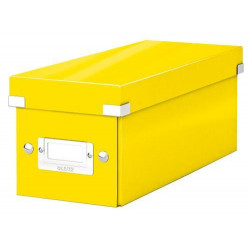 LEITZ Boîte de rangement CD Click&Store Office. Contenance de 30 CD standard ou 60 slim. Coloris jaune