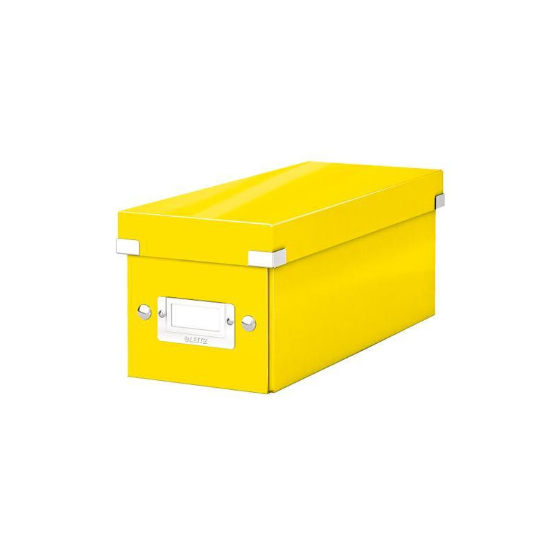 LEITZ Boîte de rangement CD Click&Store Office. Contenance de 30 CD standard ou 60 slim. Coloris jaune