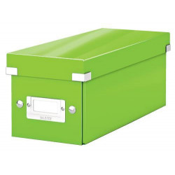 LEITZ Boîte de rangement CD Click&Store Office. Contenance de 30 CD standard ou 60 slim. Coloris vert