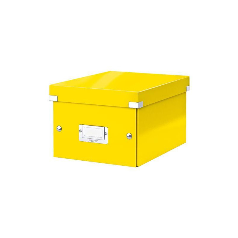 LEITZ Boîte CLICK&STORE. Format S A5 - Dimensions : L21.6 x H16 x P28. 2 cm. Coloris Jaune