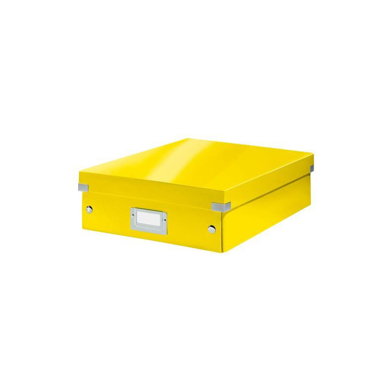 LEITZ Boîte CLICK&STORE taille M avec compartiments amovibles. Coloris Jaune