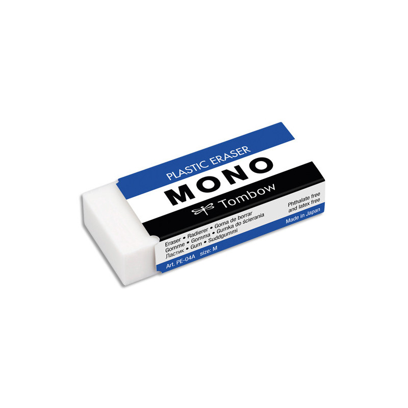 TOMBOW Gomme MONO M 19g souple pour un résultat parfait, en PVC, sans phtalates et sans latex