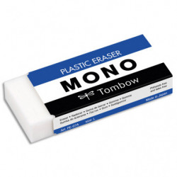 TOMBOW Gomme MONO L 38g souple pour un résultat parfait, en PVC, sans phtalates et sans latex