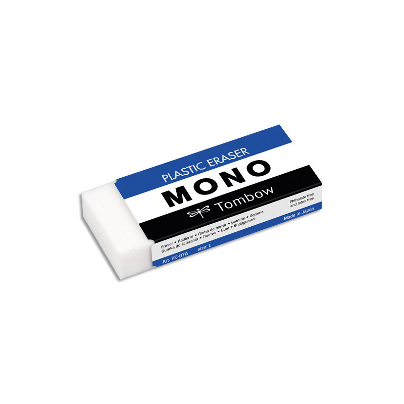 TOMBOW Gomme MONO L 38g souple pour un résultat parfait, en PVC, sans phtalates et sans latex