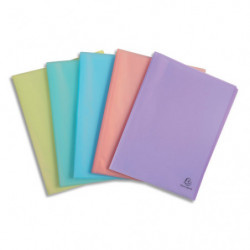 EXACOMPTA Protège-documents CHROMALINE 40 pochettes/80 vues PP 5/10e. Coloris assortis pastel