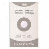 EXACOMPTA Etui de 100 fiches bristol non perforées 125X200mm quadrillées 5x5 Blanc