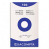 EXACOMPTA Etui de 100 fiches bristol non perforées 125x200mm unies Blanc