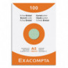 EXACOMPTA Etui de 100 fiches bristol non perforées 148x210mm (A5) quadrillées 5x5 assortis