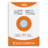 EXACOMPTA Etui de 100 fiches bristol non perforées 210x297mm (A4) 5x5 assortis