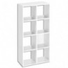 MT INTERNATIONAL Bibliothèque multi-cases 8 cases MT1 élégance coloris Blanc - Dim : L73xH142,5xP33 cm