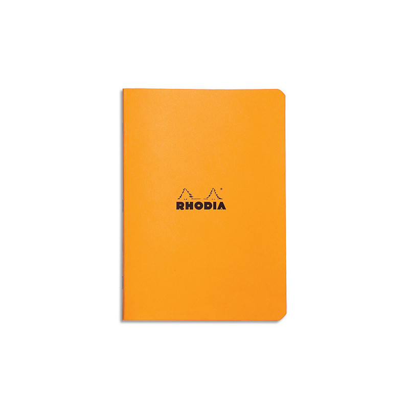 RHODIA Cahier piqûre 96 pages 5x5 format 14,8x21cm. Coloris orange