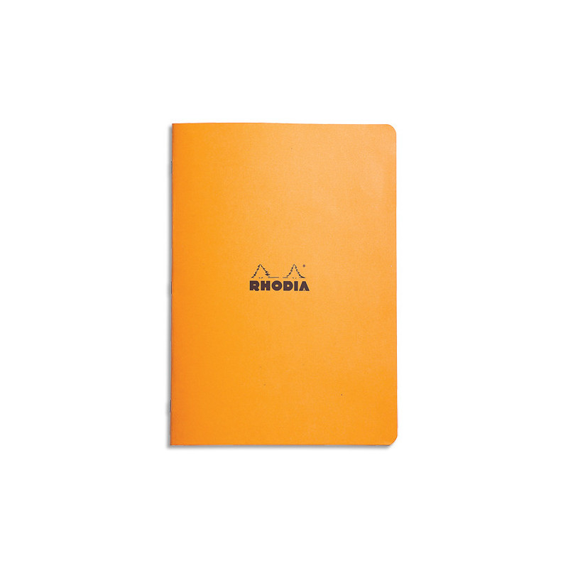 RHODIA Cahier piqûre 96 pages 5x5 format 21x29,7cm. Coloris orange