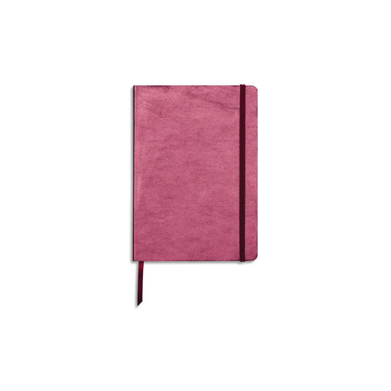 CLAIREFONTAINE Carnet cuir souple Clairefontaine cuirisé. Format A5 144 pages lignées. Coloris cerise