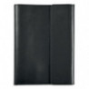 QUO VADIS Organiseur Rangers en cuir de buffle. Pour tablette 16,95x24cm ou carnet 15x21cm. Coloris noir