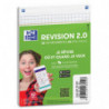 OXFORD Sachet de 32 fiches BRISTOL REVISION OXFORD 2.0 non perforées A6 250g 5x5 Blanc