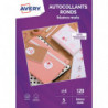 AVERY Sachet de 120 autocollants ronds blanc mat. Diamètre 4cm. Impression jet d'encre