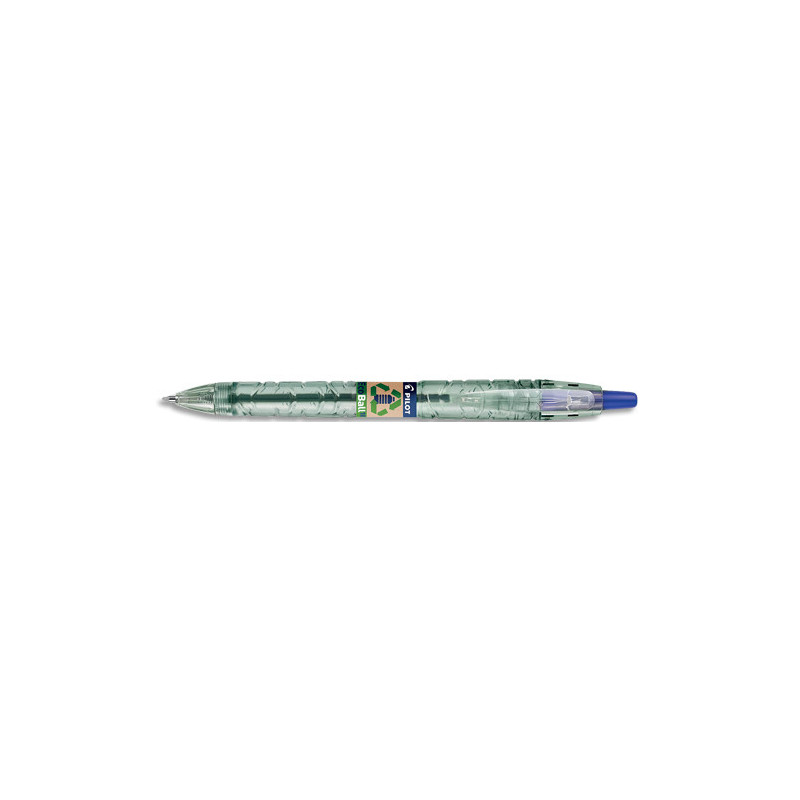 PILOT Bille B2P Ecoball rétractable. Rechargeable. Pointe 1mm. Corps plastique recyclé 86%. Coloris bleu