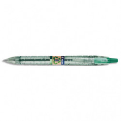 PILOT Bille B2P Ecoball rétractable. Rechargeable. Pointe 1mm. Corps plastique recyclé 86%. Coloris vert