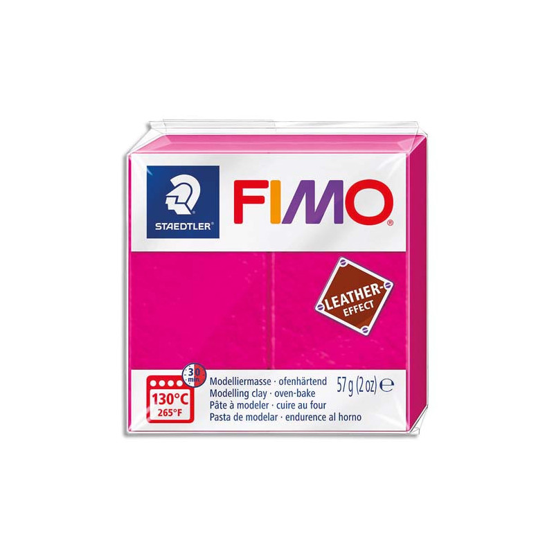 GRAINE CREATIVE Pain 57g FIMO EFFECT CUIR couleur violet