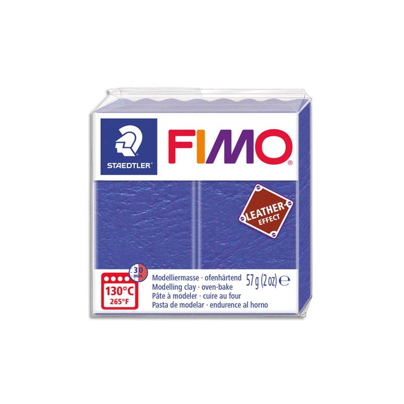 GRAINE CREATIVE Pain 57g FIMO EFFECT CUIR couleur indigo