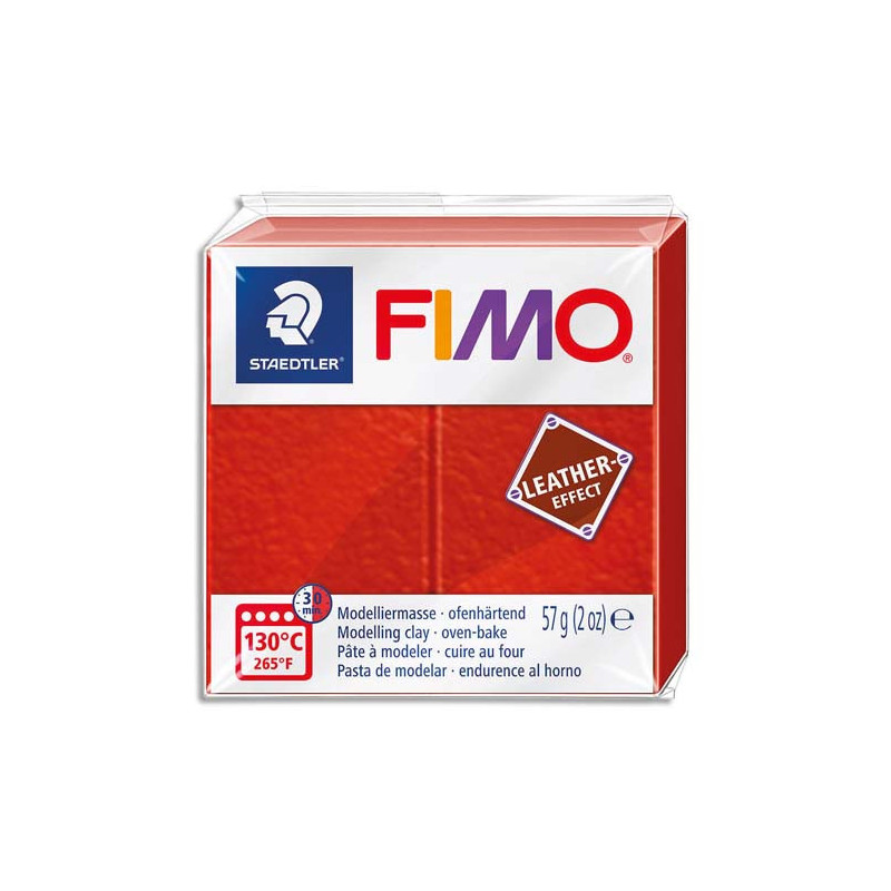 GRAINE CREATIVE Pain 57g FIMO EFFECT CUIR couleur rouille