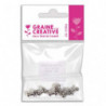 GRAINE CREATIVE Sachet de 6 boutons col à vis pour FIMO