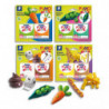 GRAINE CREATIVE Lot 4 kits FIMO® KIDS FUNNY : carottes, petits pois, saucisses frites, papier toilettes.