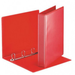 ESSELTE Classeur personnalisable ESSENTIAL 4 anneaux 30 mm en polypropylène. Format A4 .Coloris Rouge