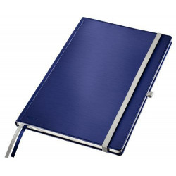 LEITZ Cahier STYLE 160 pages 5x5, couverture rigide. Format A4. Fermeture élastique. Coloris Bleu