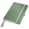 LEITZ Cahier STYLE 160 pages 5x5, couverture rigide. Format A5. Fermeture élastique. Coloris Vert