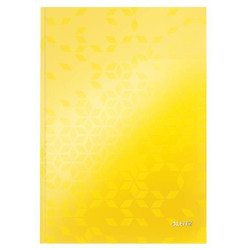 LEITZ Cahier WOW 21x29,7cm, 160 pages lignées. Couverture rigide. Coloris Jaune