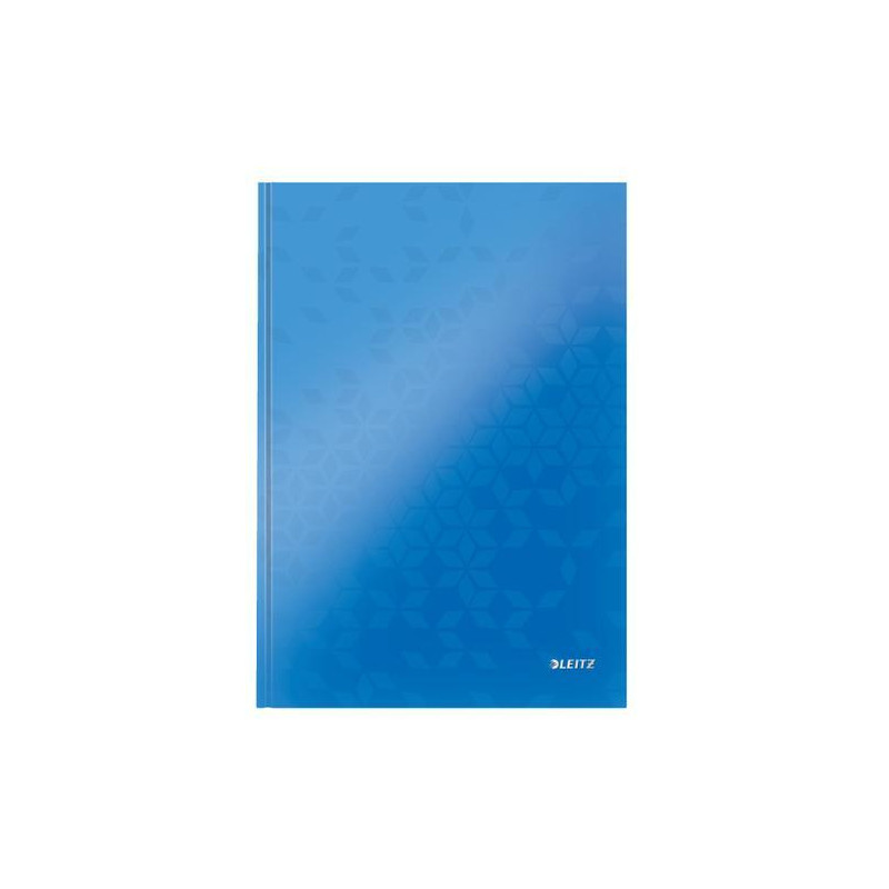 LEITZ Cahier WOW 21x29,7cm, 160 pages lignées. Couverture rigide. Coloris Bleu