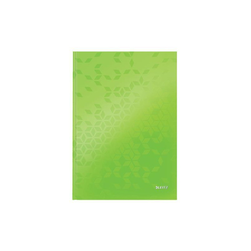 LEITZ Cahier WOW 21x29,7cm, 160 pages lignées. Couverture rigide. Coloris Vert