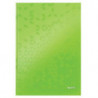 LEITZ Cahier WOW 21x29,7cm, 160 pages lignées. Couverture rigide. Coloris Vert